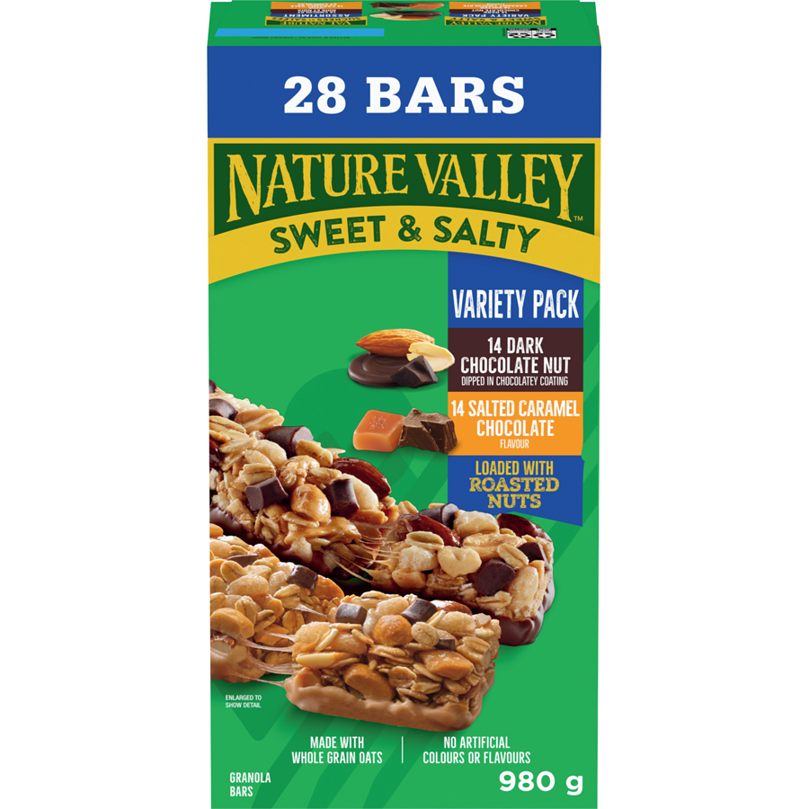 Nature Valley - Sweet & Salty Variety Pack 28 Bars - 980 g - Canadian Distribution