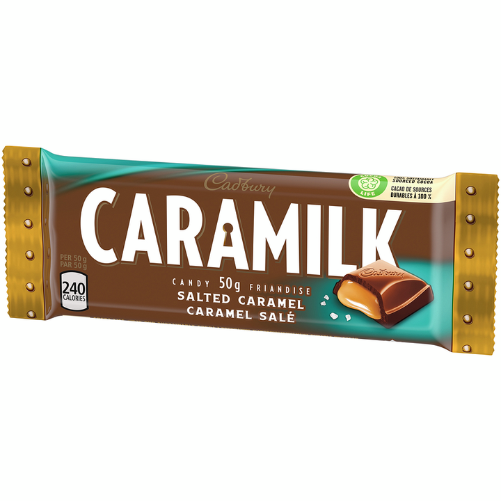 Caramilk - Caramilk Salted Caramel Chocolate Bar, Case - Case - 24 x 50 g - Canadian Distribution