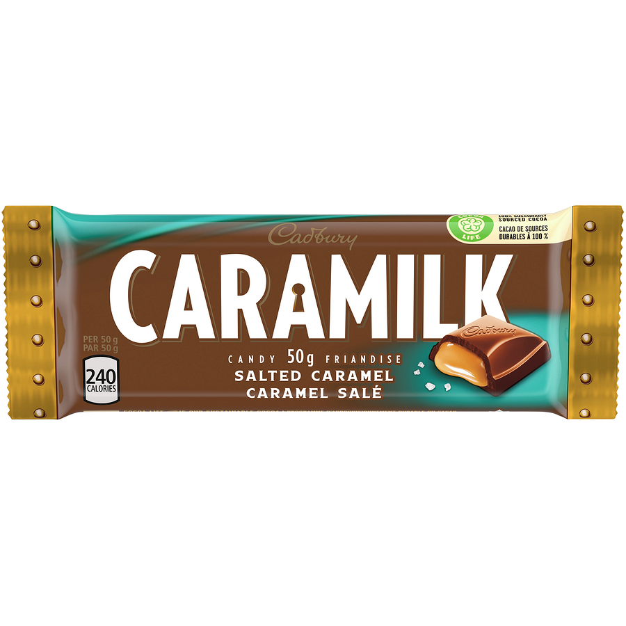 Caramilk - Caramilk Salted Caramel Chocolate Bar, Case - Case - 24 x 50 g - Canadian Distribution