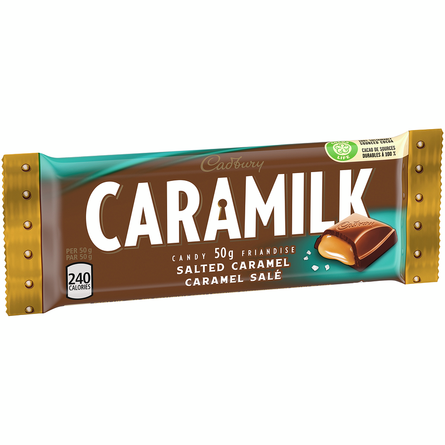 Caramilk - Caramilk Salted Caramel Chocolate Bar, Case - Case - 24 x 50 g - Canadian Distribution