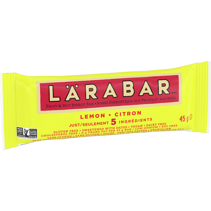 Larabar - Gluten Free Bar, Lemon, 16/pack - Case - 16 x 45 g - Canadian Distribution