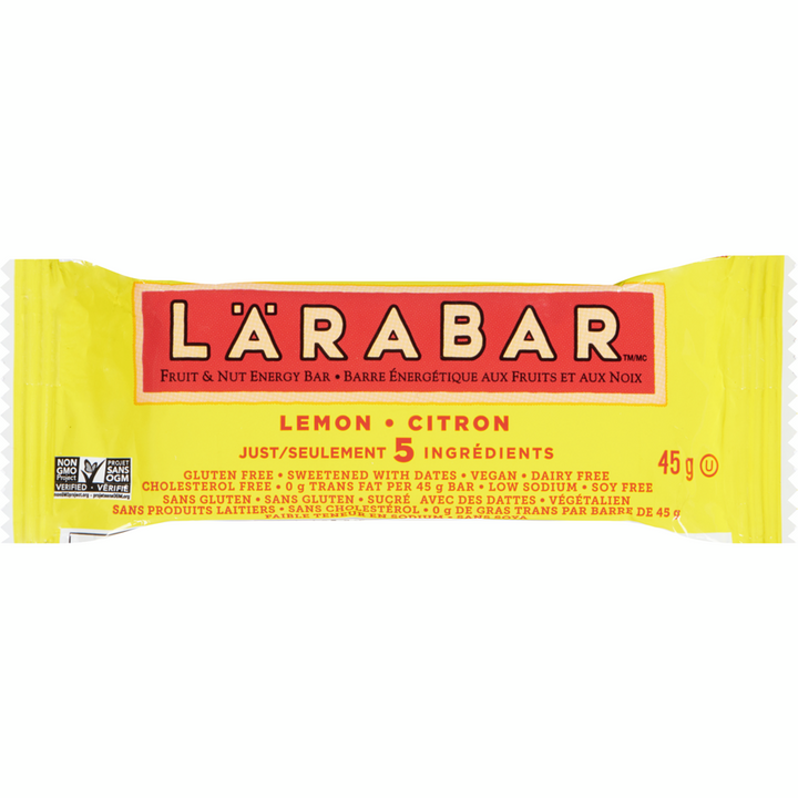 Larabar - Gluten Free Bar, Lemon, 16/pack - Case - 16 x 45 g - Canadian Distribution