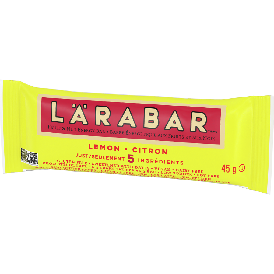 Larabar - Gluten Free Bar, Lemon, 16/pack - Case - 16 x 45 g - Canadian Distribution