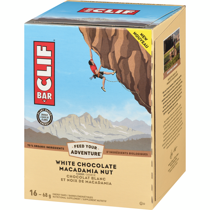 Clif - White Chocolate Macadamia, 16 count - 1.3 kg - Canadian Distribution