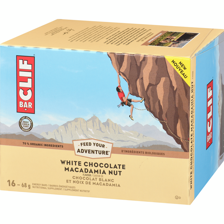 Clif - White Chocolate Macadamia, 16 count - 1.3 kg - Canadian Distribution