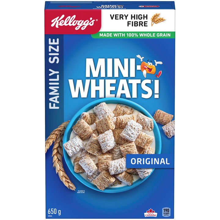 Kelloggs - Mini Wheats Mini Wheat Frosted Cereal - 650 g - Canadian Distribution