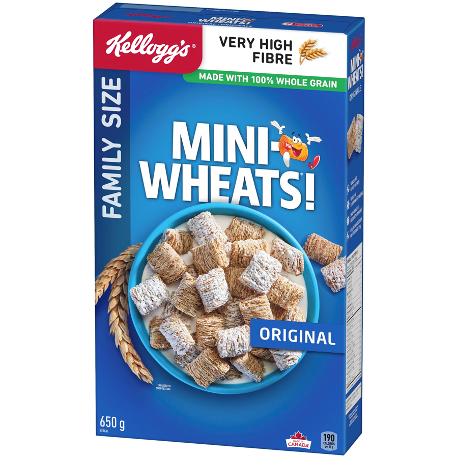 Kelloggs - Mini Wheats Mini Wheat Frosted Cereal - 650 g - Canadian Distribution