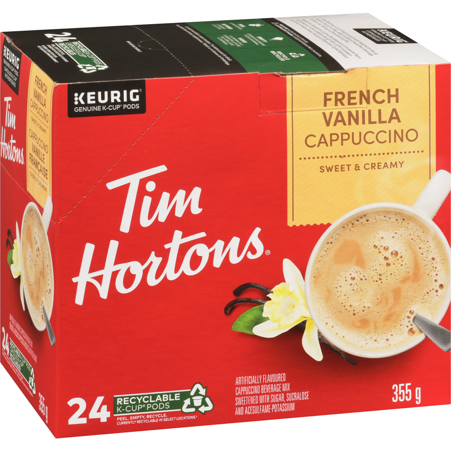 Tim Hortons - K-cup Pods, French Vanilla Cappuccino - 24 each - Canadian Distribution