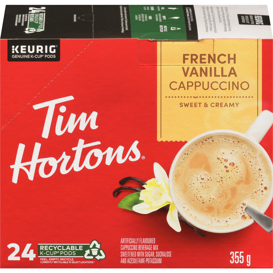 Tim Hortons - K-cup Pods, French Vanilla Cappuccino - 24 each - Canadian Distribution