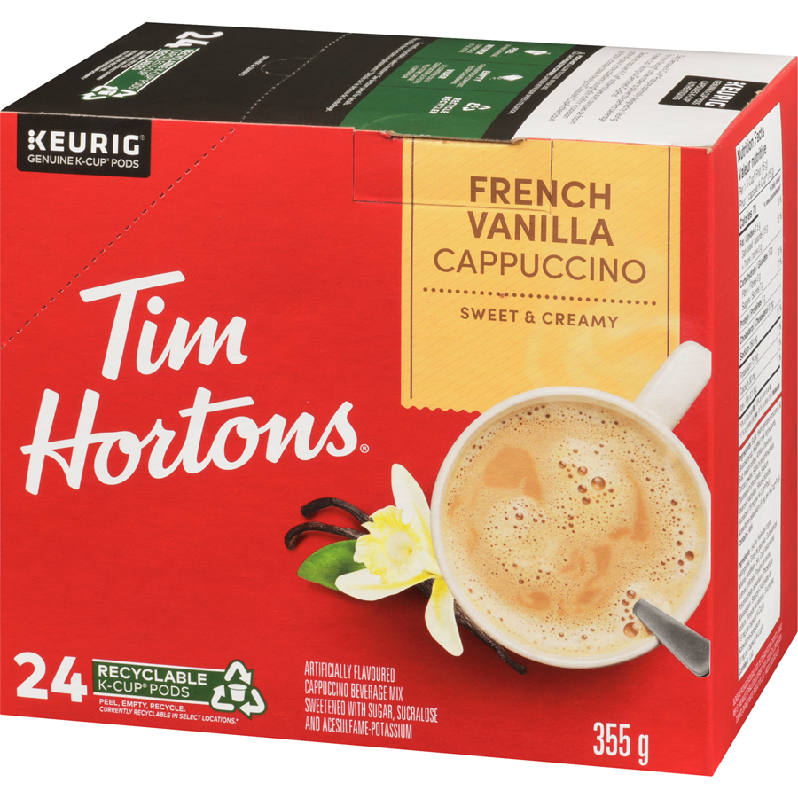 Tim Hortons - K-cup Pods, French Vanilla Cappuccino - 24 each - Canadian Distribution