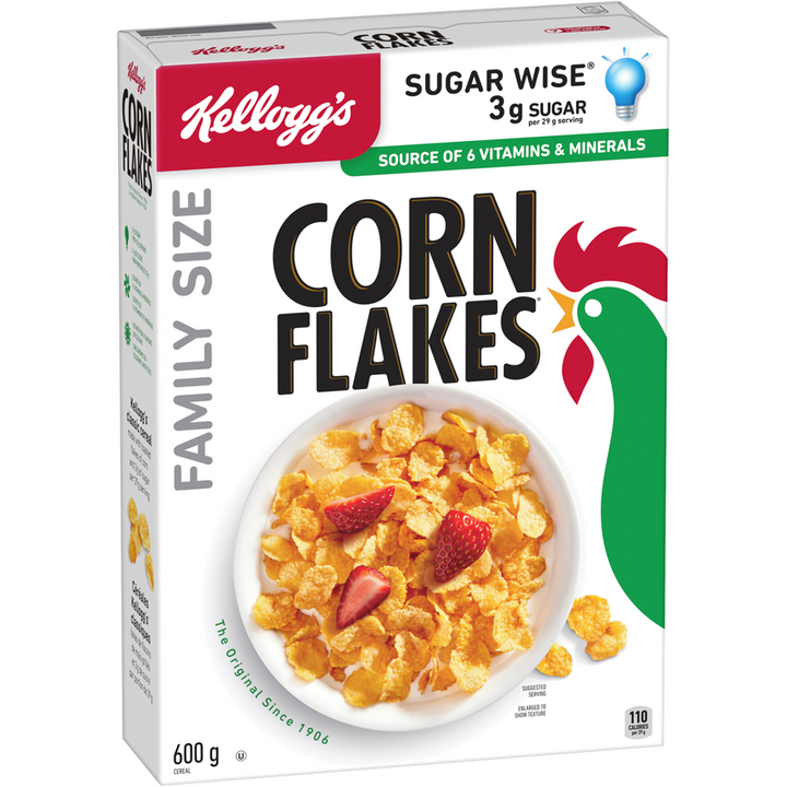 Kelloggs - Corn Flakes Family Size - 600 g - Canadian Distribution