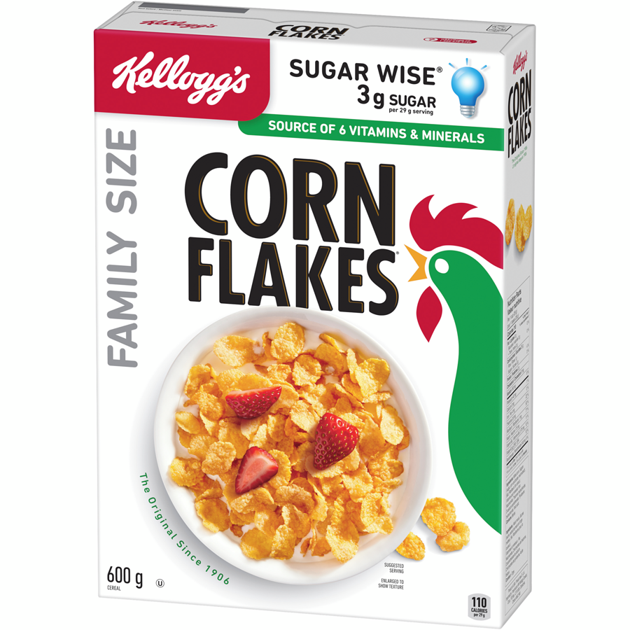 Kelloggs - Corn Flakes Family Size - 600 g - Canadian Distribution