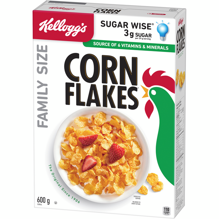 Kelloggs - Corn Flakes Family Size - 600 g - Canadian Distribution