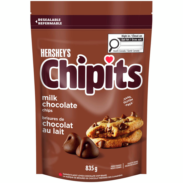 Hershey's - Chipits Milk Chocolate Chips, 835G - 835 g - Canadian Distribution