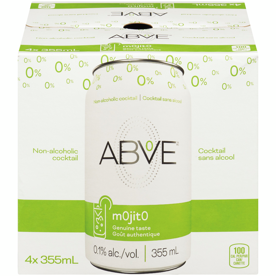 Above - Non-Alcoholic Cocktail Mojito - Case - 4 x 355 ml - Canadian Distribution