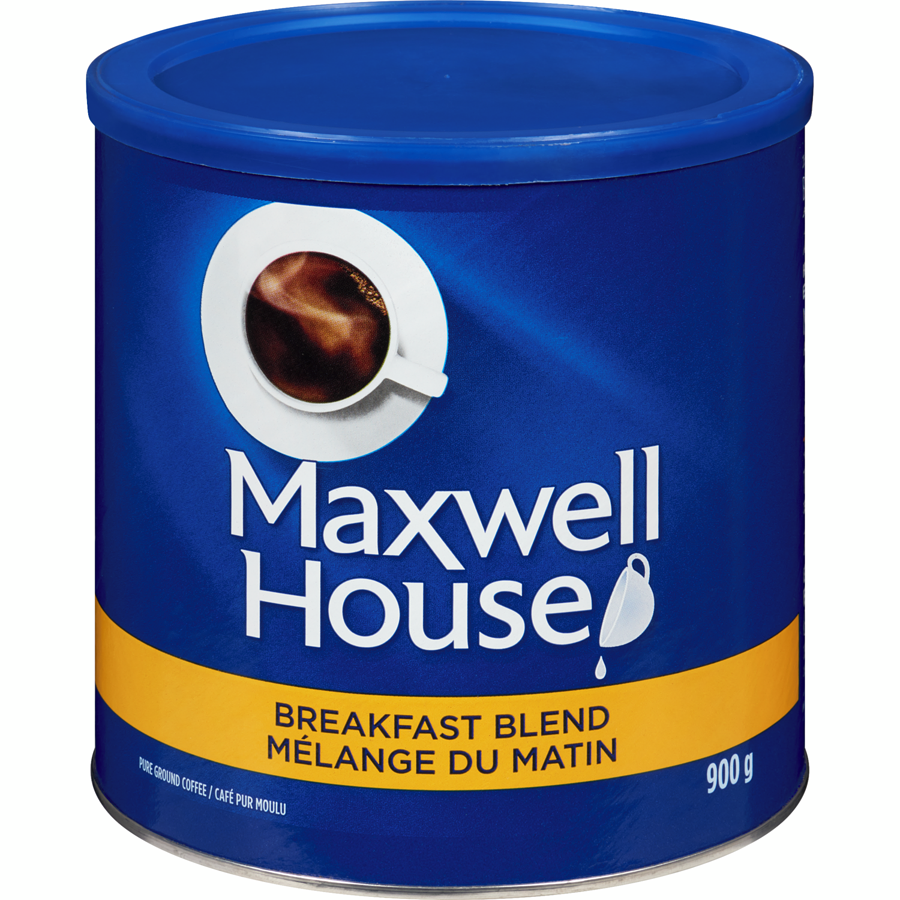 Maxwell House - Pure Ground Coffee Breakfast Blend - 900 g - Canadian Distribution