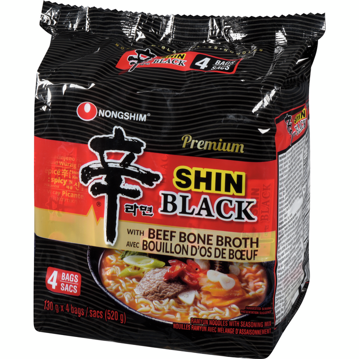 Nong Shim - Premium Noodle Soup Spicy Pot-Au-Feu Flavour Black - 520 g - Canadian Distribution