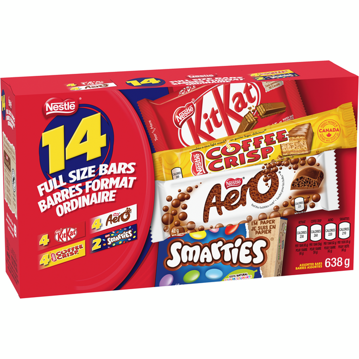 Nestlé - Chocolate Assorted Full-Sized Bars - 638 g - Canadian Distribution