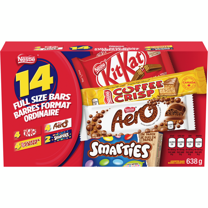 Nestlé - Chocolate Assorted Full-Sized Bars - 638 g - Canadian Distribution