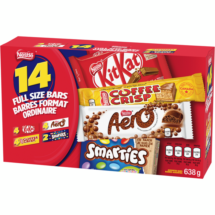 Nestlé - Chocolate Assorted Full-Sized Bars - 638 g - Canadian Distribution