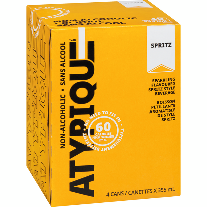 Atypique - Non-Alcoholic Cocktail Spritz - Case - 4 x 355 ml - Canadian Distribution