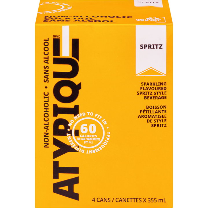 Atypique - Non-Alcoholic Cocktail Spritz - Case - 4 x 355 ml - Canadian Distribution