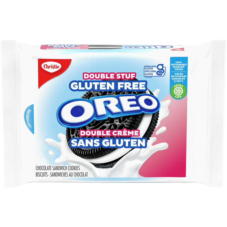 Christie - OREO Gluten Free, Double Stuf Chocolate Sandwich Cookies - 353 g - Canadian Distribution