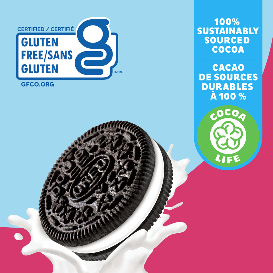 Christie - OREO Gluten Free, Double Stuf Chocolate Sandwich Cookies - 353 g - Canadian Distribution