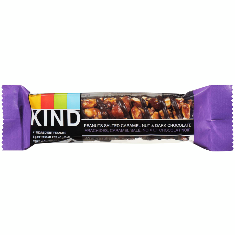 Kind - Peanuts Salted Caramel Nut & Dark Chocolate Bars - Case - 12 x 40 g - Canadian Distribution