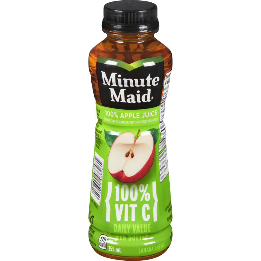 Minute Maid - 100% Apple Juice - Case - 12 x 355 ml - Canadian Distribution