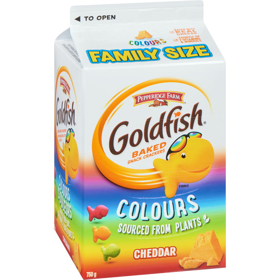 Pepperidge Farm - Baked Snack Crackers Colours Cheddar Family Size - 750 g - Canadian Distribution