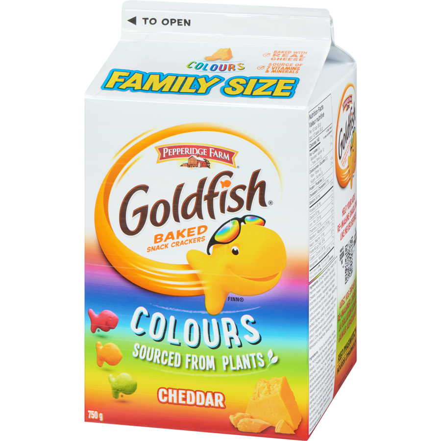 Pepperidge Farm - Baked Snack Crackers Colours Cheddar Family Size - 750 g - Canadian Distribution