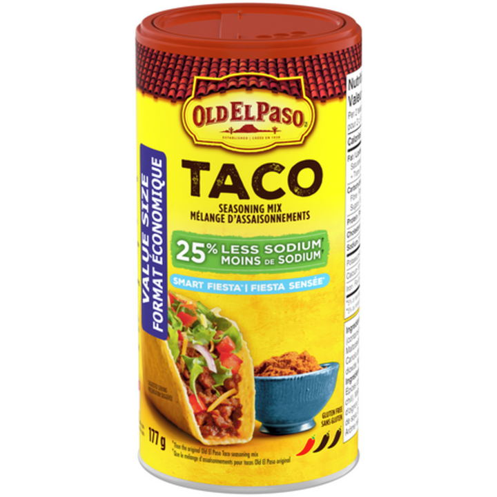 Old El Paso - Taco Seasoning, Smart Fiesta Flavoured - 177 g - Canadian Distribution