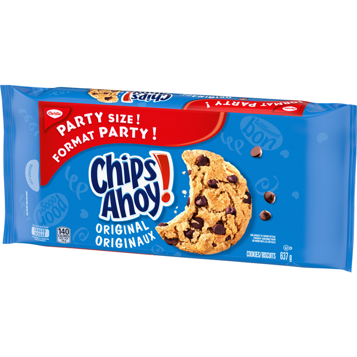 Christie - CHIPS AHOY! Original Cookies, Chocolate Chip, Party Size - 637 g - Canadian Distribution