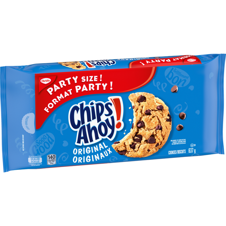 Christie - CHIPS AHOY! Original Cookies, Chocolate Chip, Party Size - 637 g - Canadian Distribution