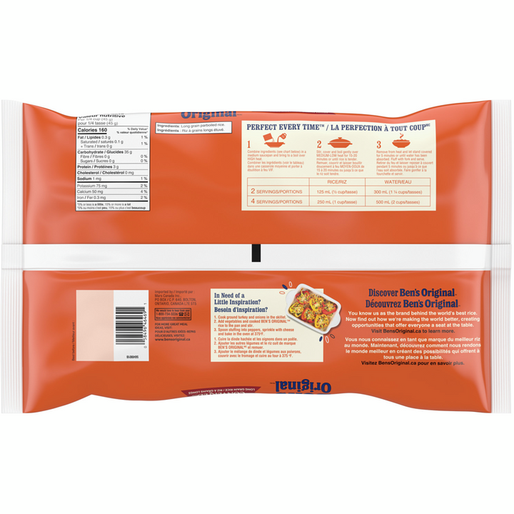 Bens Original - CONVERTED Long Grain Parboiled Rice - 2.2 kg - Canadian Distribution