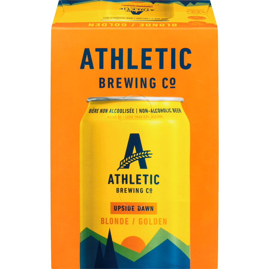 Athletic Brewing Company - Upside Dawn Non-Alcoholic Blonde - Case - 6 x 355 ml - Canadian Distribution