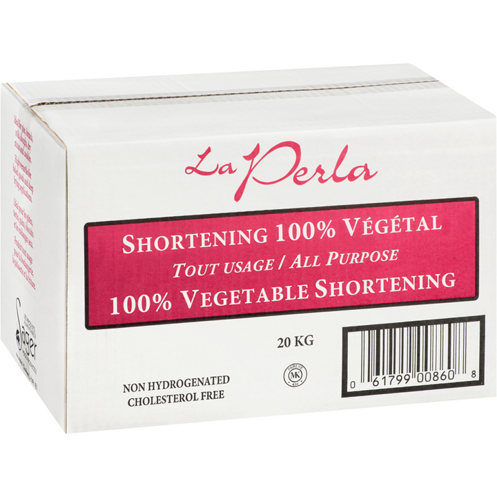 La Perla - 100% Vegetable Shortening All Purpose - 20 kg - Canadian Distribution