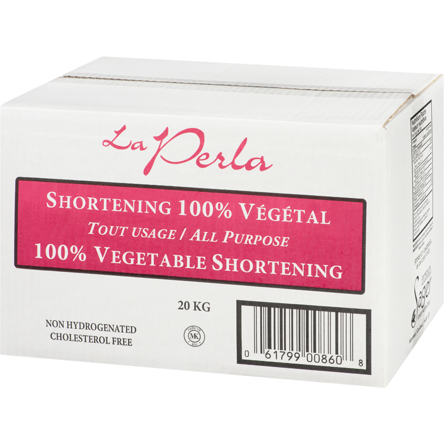 La Perla - 100% Vegetable Shortening All Purpose - 20 kg - Canadian Distribution