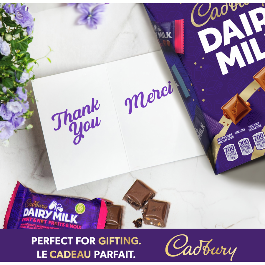 Cadbury - Dairy Milk, Assorted Gift Box, Chocolate, Mini Bars, (16 x 19 g Bars) - 304 g - Canadian Distribution