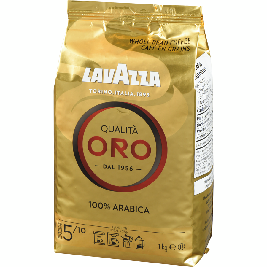 Lavazza - Qualità Oro Whole Bean Coffee - 1 kg - Canadian Distribution