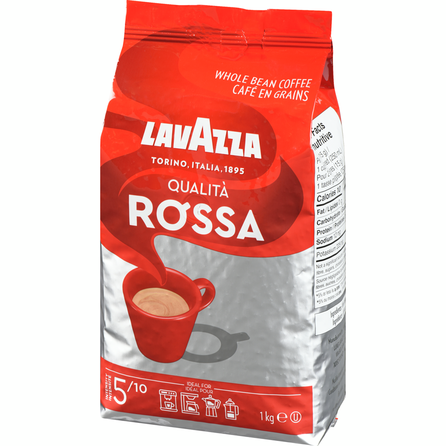 Lavazza - Rossa Roasted Coffee Beans - 1 kg - Canadian Distribution