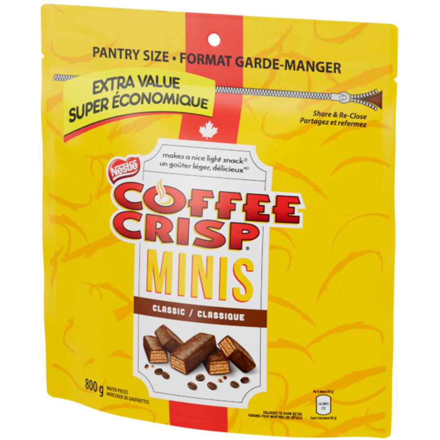 Nestlé - Minis Wafer Bars, Peanut-free, Resealable Bag - 800 g - Canadian Distribution