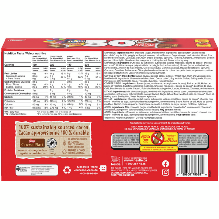 Nestlé - Mini Bars & Candies - 485 g - Canadian Distribution