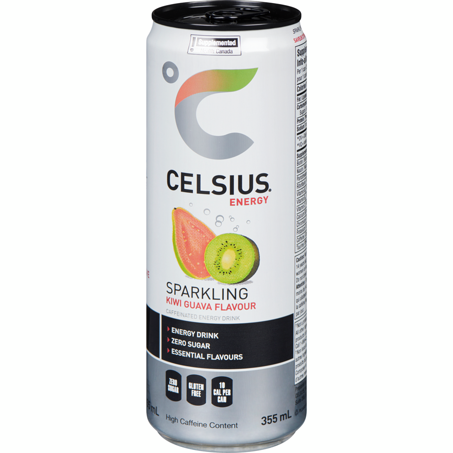 Celsius - Kiwi Guava 12-Pack - Case - 12 x 355 ml - Canadian Distribution