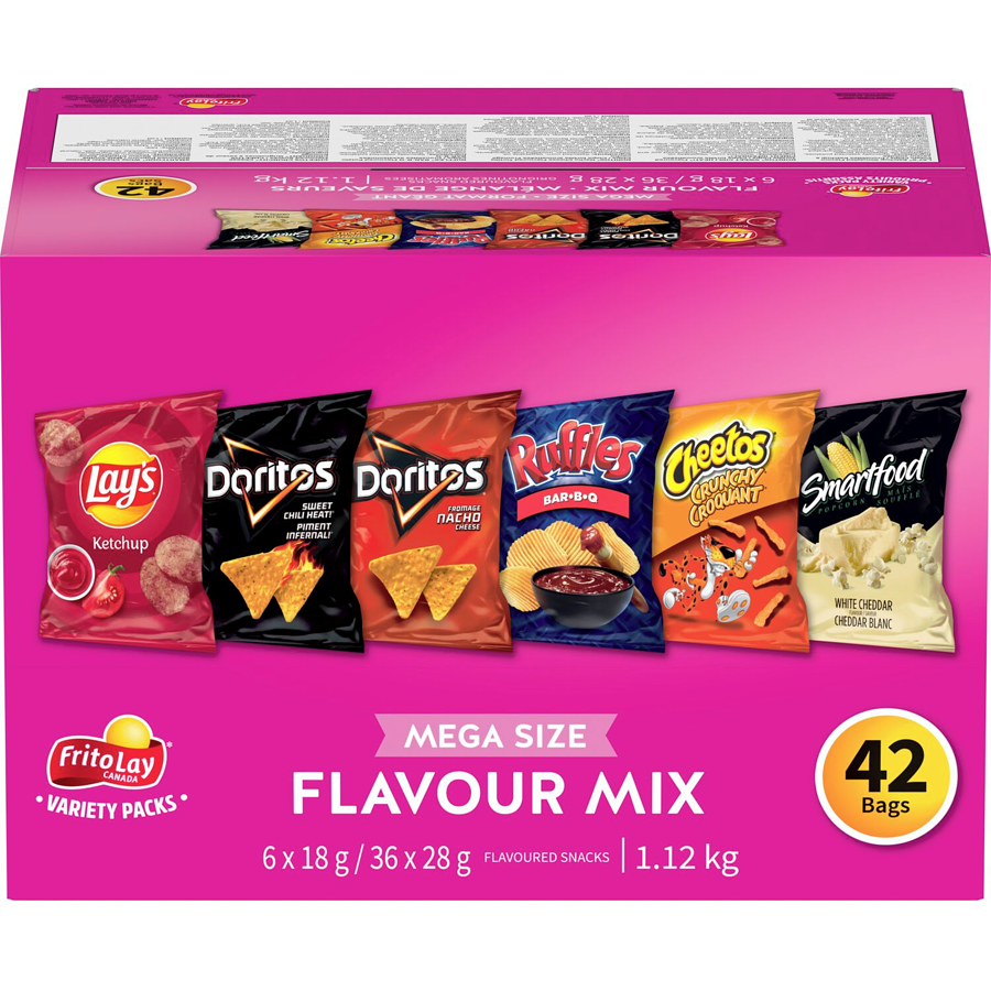 Frito-Lay - Variety Pack Flavour Mix - 1116 g - Canadian Distribution