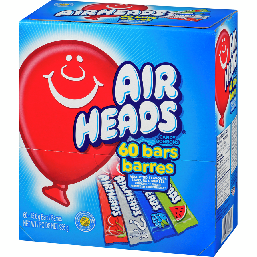 Airheads - Candy Assorted Flavours - 60 each - Canadian Distribution