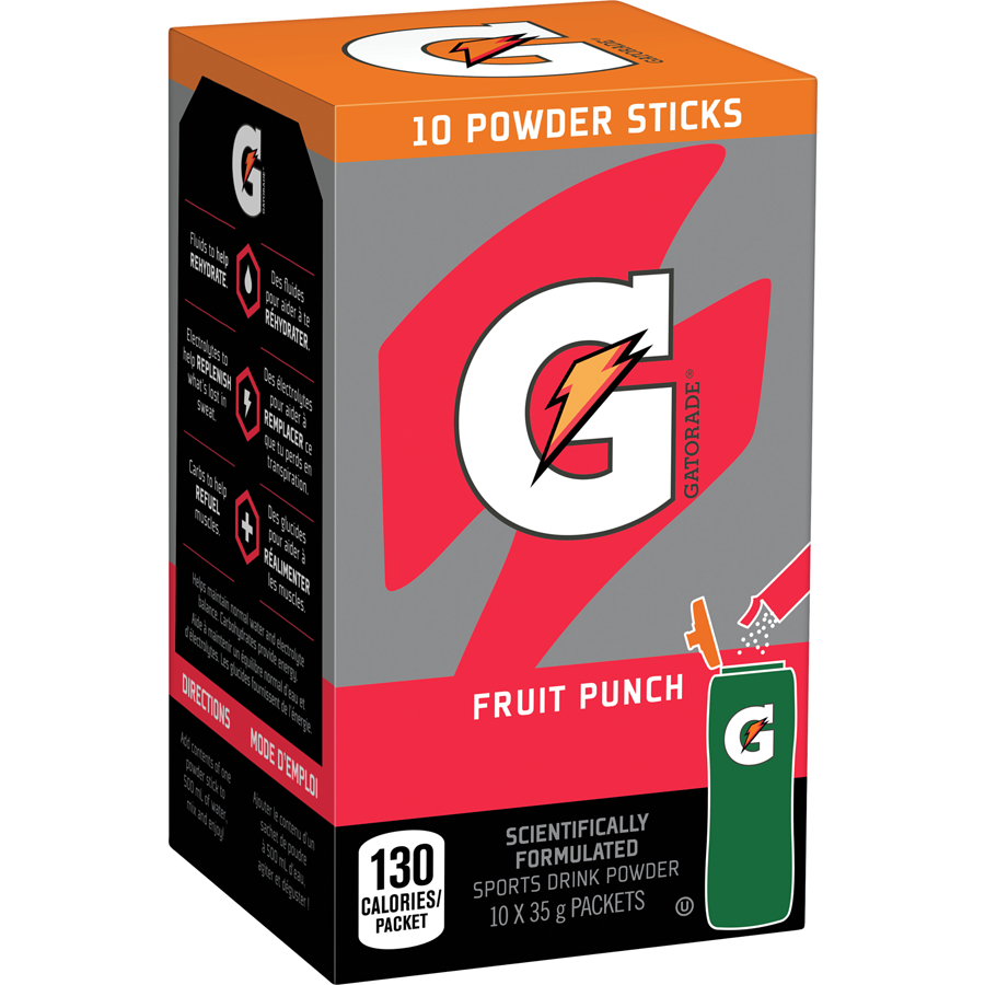 Gatorade - Powder Fruit Punch - 35 g - Canadian Distribution