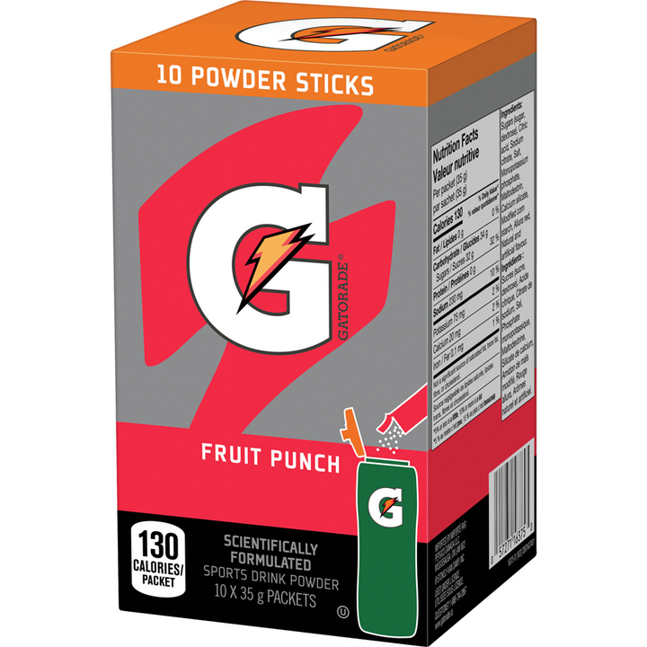 Gatorade - Powder Fruit Punch - 35 g - Canadian Distribution