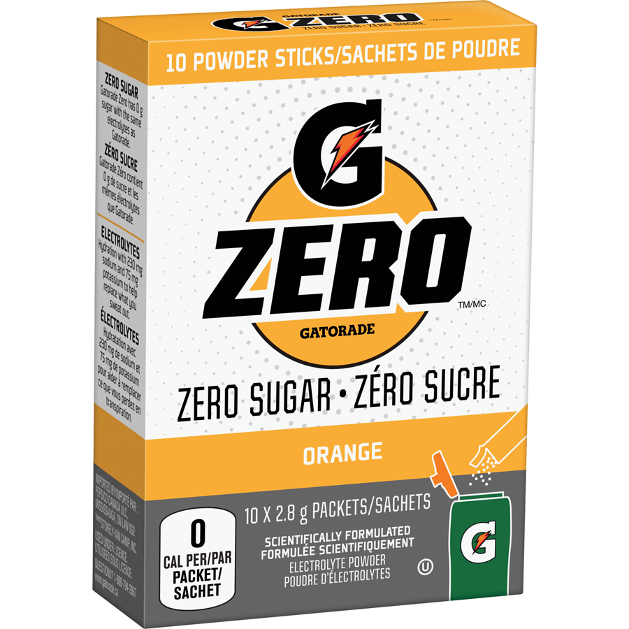 Gatorade - Zero Powder Orange - 35 g - Canadian Distribution